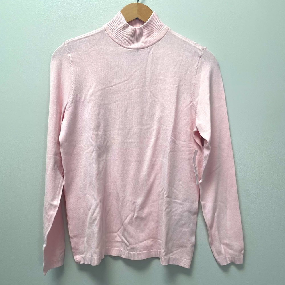 Chicos sweater, petal pink, mock turtleneck long sleeve